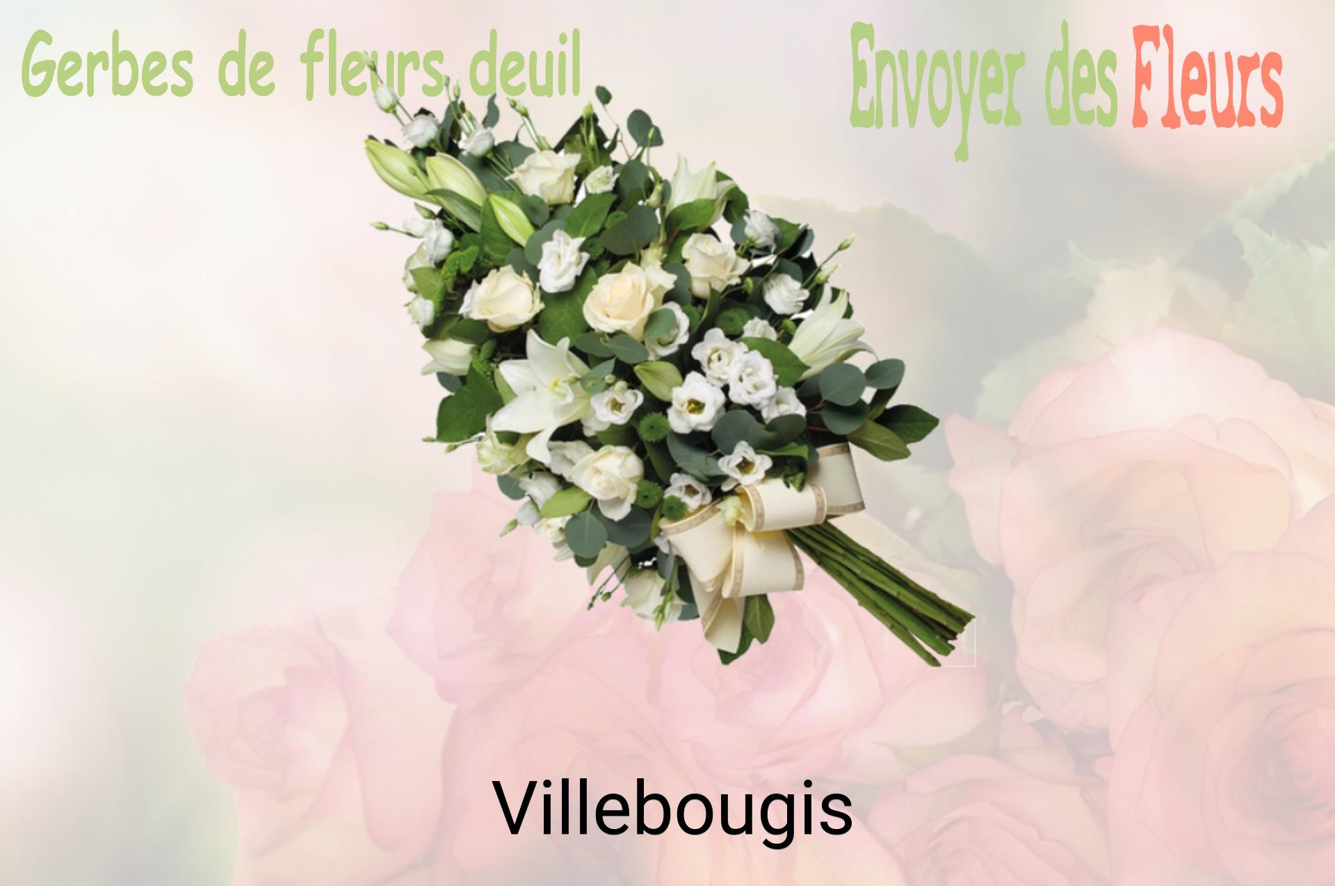 Gerbe de fleurs de deuil livrée à Villebougis